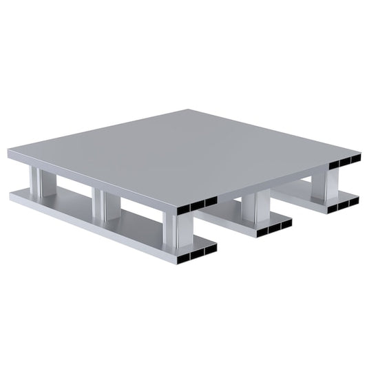 Vestil AP-ST-2424-SB Aluminum Half Pallet, 24 in L, 24 in W, 5.0625 H