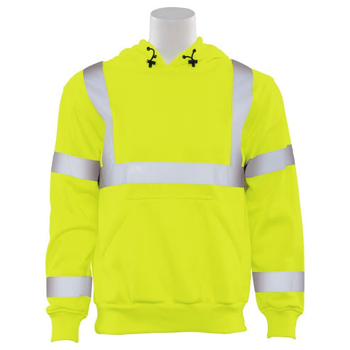 Delta Plus WEL62240HO4X W376 Type R, Class 3 Pullover Hoodie Sweatshirt, Hi Viz Orange, 4X