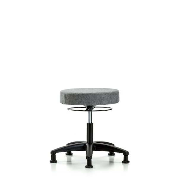 Blue Ridge Ergonomics FDHSO-RG-RG-F44 Rutledge Fabric Stool without Back - Desk Height with Stationary Glides in Gray Fabric