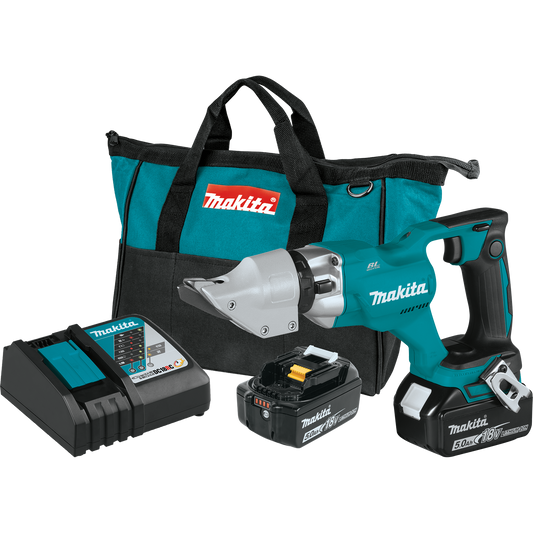 Makita XSJ03T 18V LXT® Lithium‘Ion Brushless Cordless 14 Gauge Straight Shear Kit (5.0Ah)