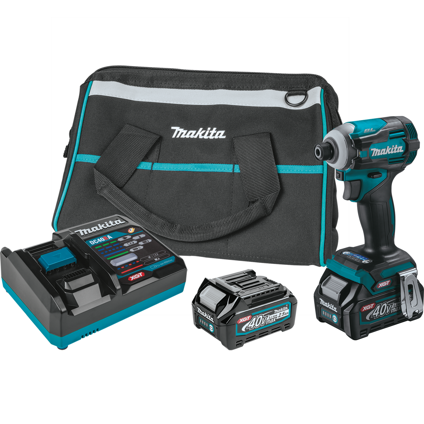 Makita GDT01D 40V max XGT® Brushless Cordless 4‘Speed Impact Driver Kit (2.5Ah)