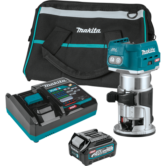 Makita GTR01D1 40V max XGT® Brushless Cordless Compact Router Kit (2.5Ah)