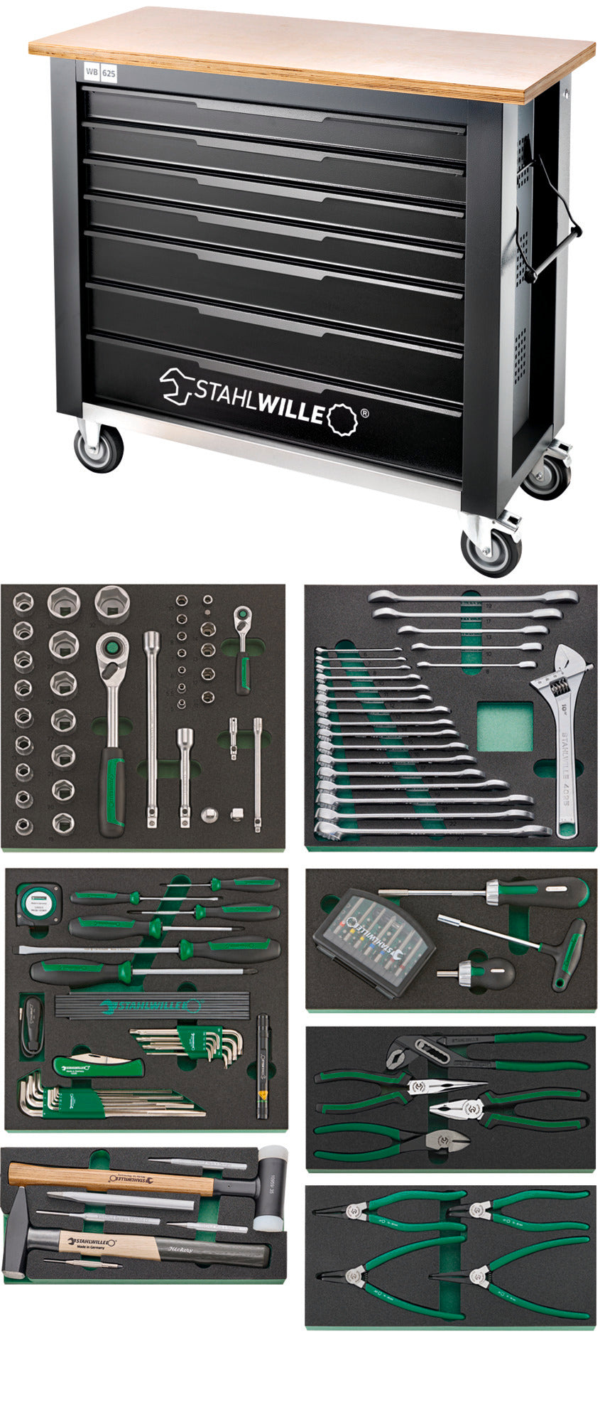 Stahlwille 98830179 WB 625/161QR Assortment Tools With Workbench