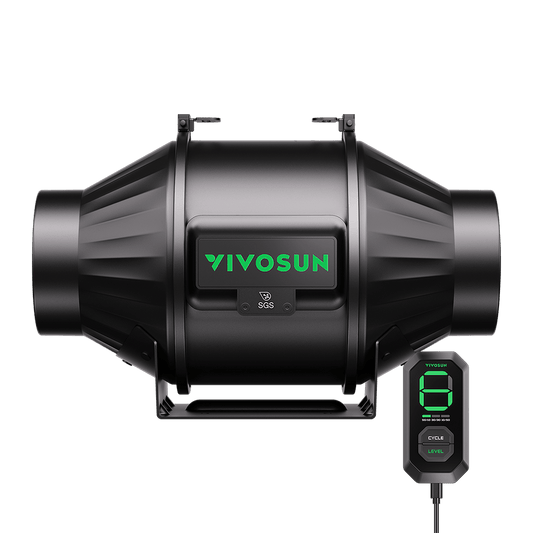 Vivosun AeroZesh T4 Inline Fan 4' with E12 Speed Controller, PWM-Controlled EC Fan for Grow Tent Ventilation