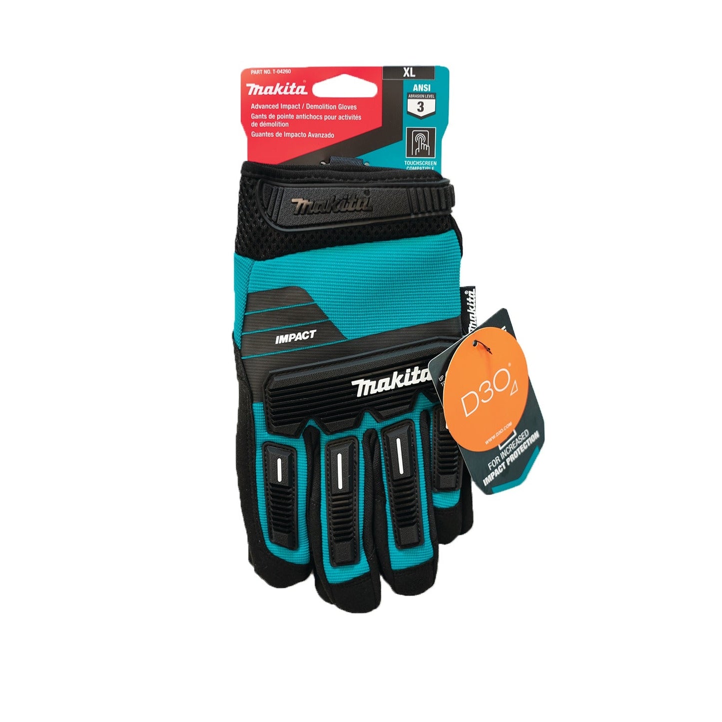 Makita T-04260 Advanced Impact Demolition Gloves (X‘Large)