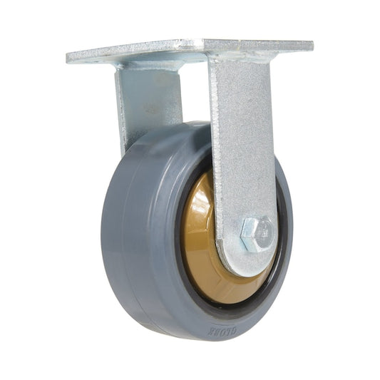 Vestil CST-KSM-5X2MR-R Rubber Rigid Caster 5 In. Diameter x 2 In. Width 661 Lb. Capacity Dark Gray/Gold