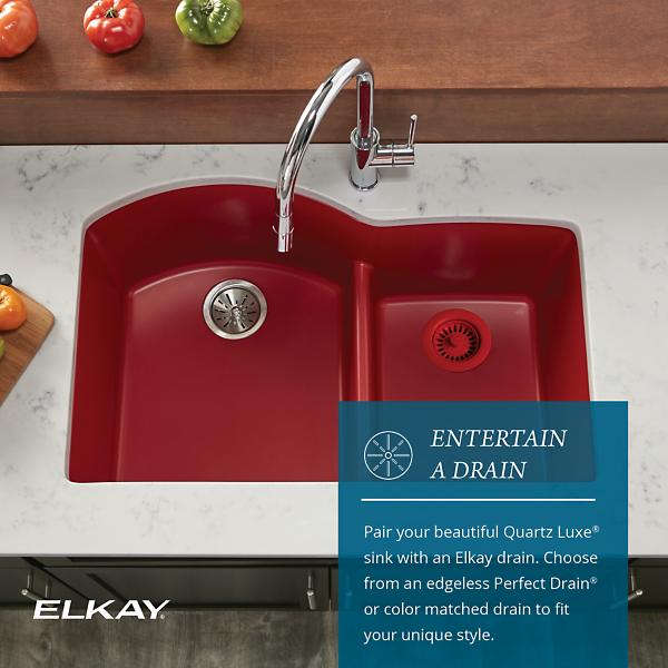 Elkay ELX3322 Quartz Luxe® 33" x 22" x 9-1/2" Equal Double Bowl Drop-in Sink