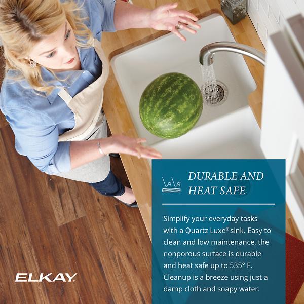 Elkay ELX2522 Quartz Luxe® 25" x 22" x 9-1/2" Single Bowl Drop-in Sink
