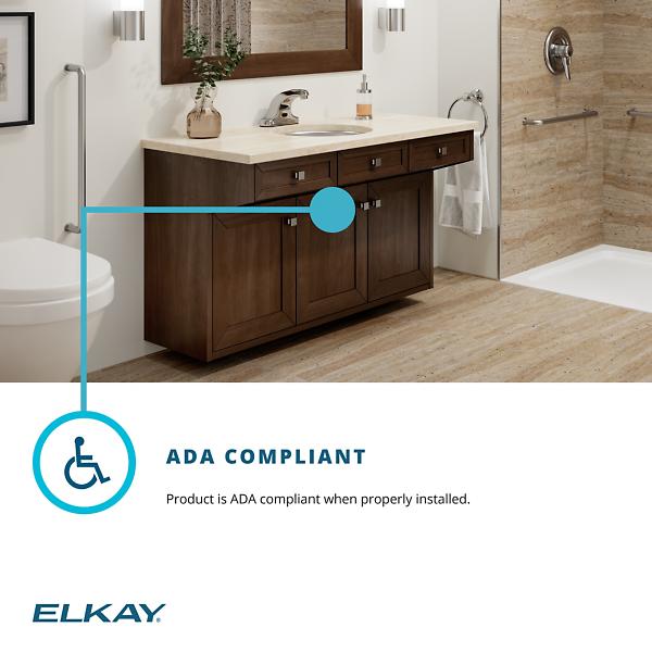 Elkay ELUH12LV Asana Stainless Steel 14-3/8" x 14-3/8" x 6" Single Bowl Undermount Bathroom Sink with Overflow