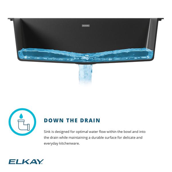 Elkay ELG16FB Quartz Classic® 18-1/8" x 18-1/8" x 7-1/2" Single Bowl Dual Mount Bar Sink