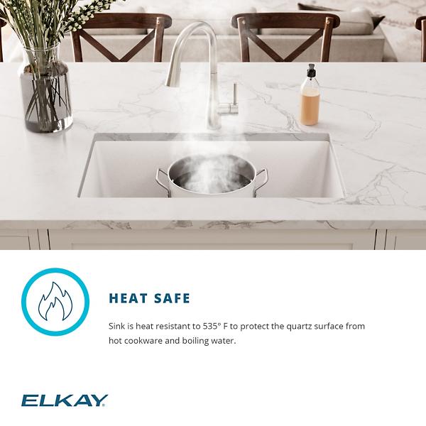 Elkay ELGU3322 Quartz Classic® 33" x 18-1/2" x 9-1/2" Equal Double Bowl Undermount Sink