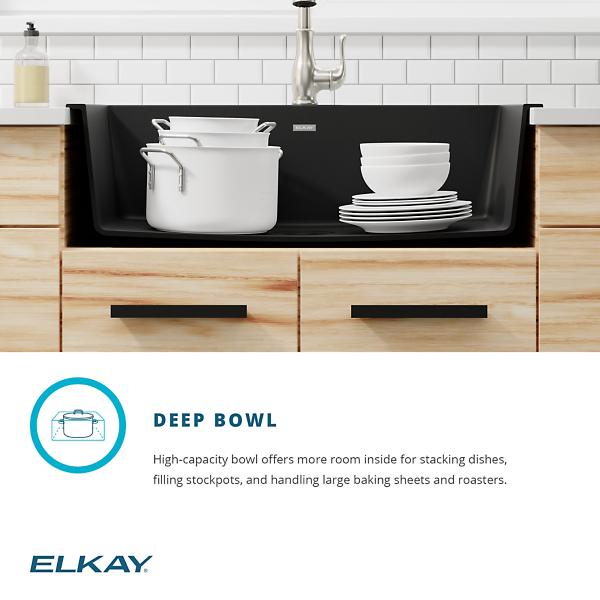 Elkay ELGR13322 Quartz Classic® 33" x 20-7/8" x 9-7/16" Single Bowl Drop-in Sink