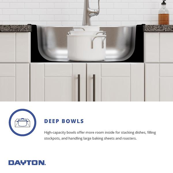 Elkay DSE12522 Dayton® Stainless Steel 25" x 22" x 8-1/16" Single Bowl Drop-in Sink