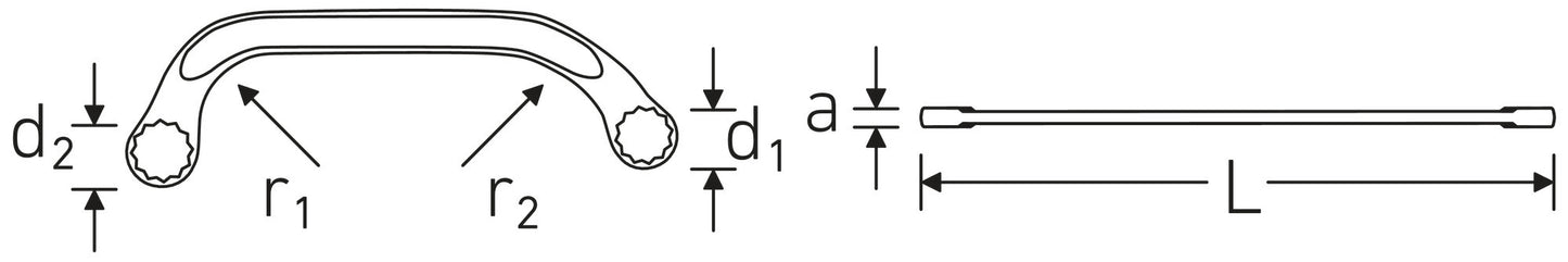 Stahlwille 41091922 27 19 X 22 Double Ring Wrench