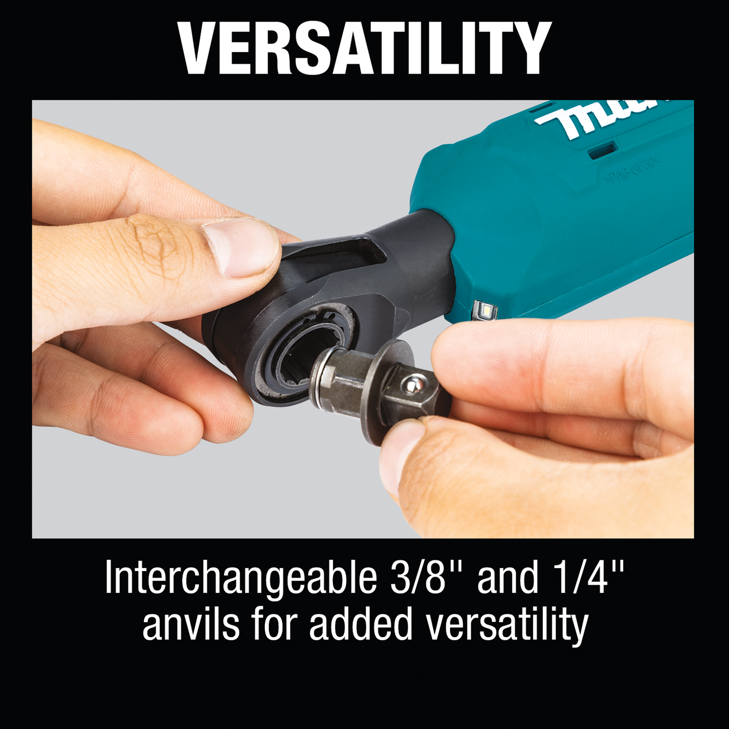 Makita RW01R1 12V max CXT® Lithium‘Ion Cordless 3/8" / 1/4" Sq. Drive Ratchet Kit (2.0Ah)