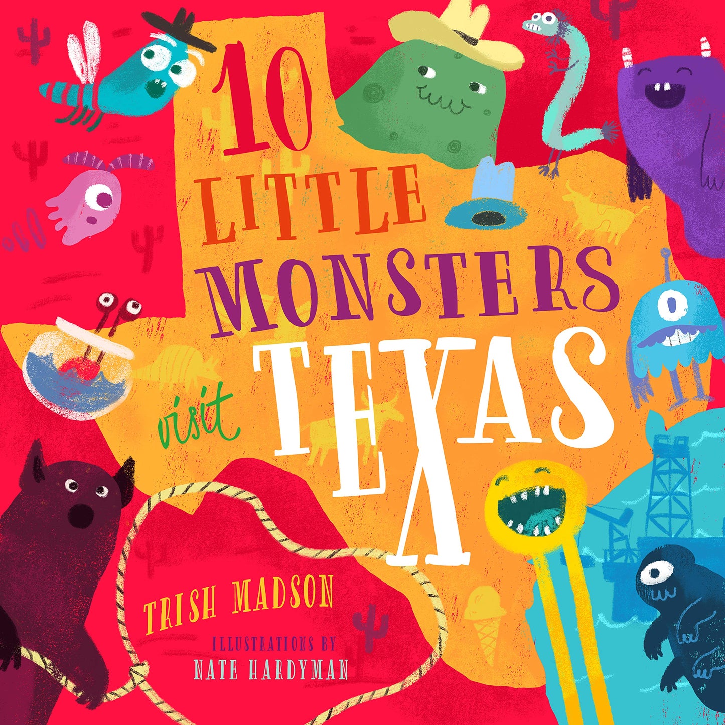 Paradise Clay FAM028 10 Little Monsters Visit Texas - Book