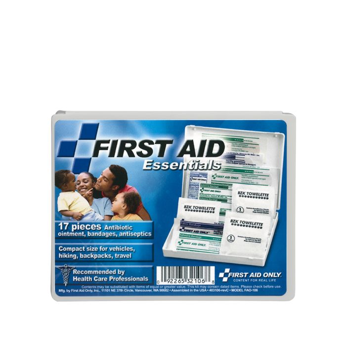 First Aid Only FAO-106 Travel First Aid Kit, 17 Piece, Plastic Case