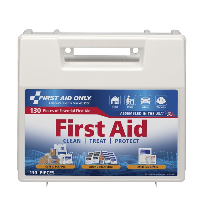 First Aid Only FAO-132 First Aid Kit, 131 Piece, Plastic Case