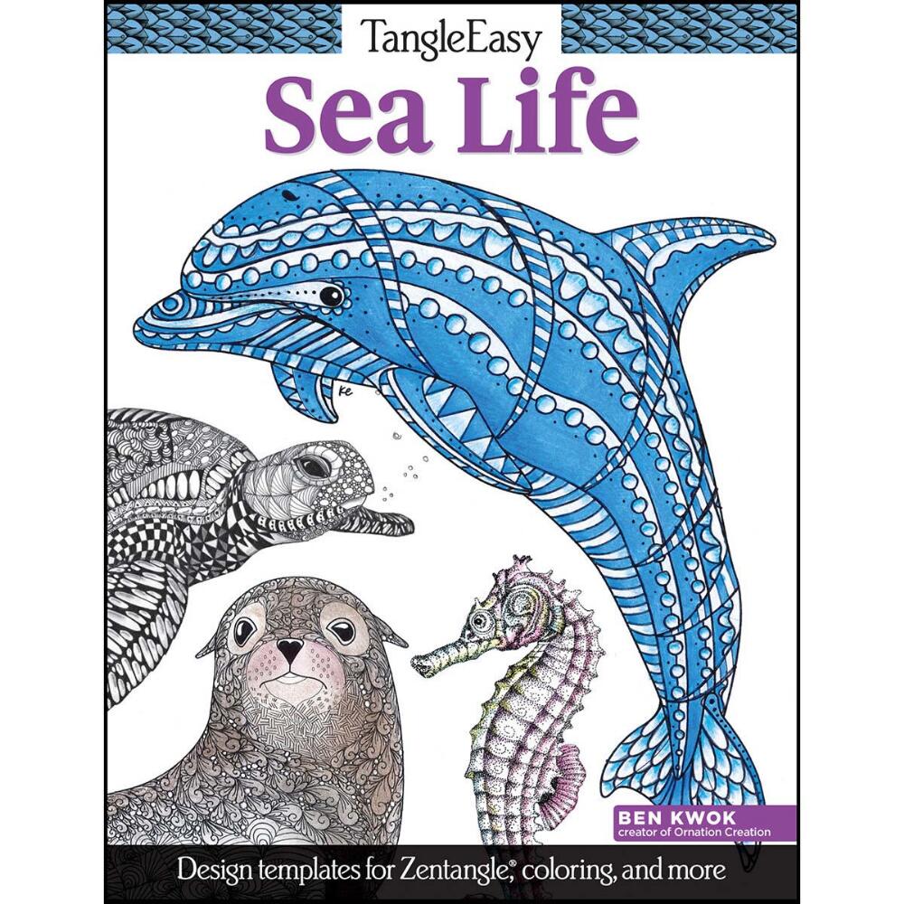 Paradise Clay FCP048 Tangle Easy: Sea Life - Coloring Book