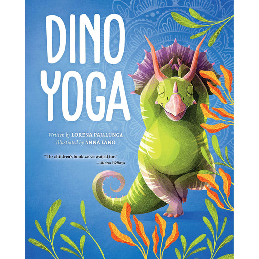 Paradise Clay FCP086 Dino Yoga: Four Colorful Dinosaurs Demonstrate Easy Yoga Positions and Meditation Exercises, plus Helpful Tips for Relaxation, Calm, and Managing Emotions for Kids and Families - Book