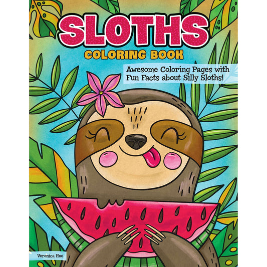 Paradise Clay FCP100 Sloths Coloring Book: Awesome Coloring Pages with Fun Facts about Silly Sloths! - Book