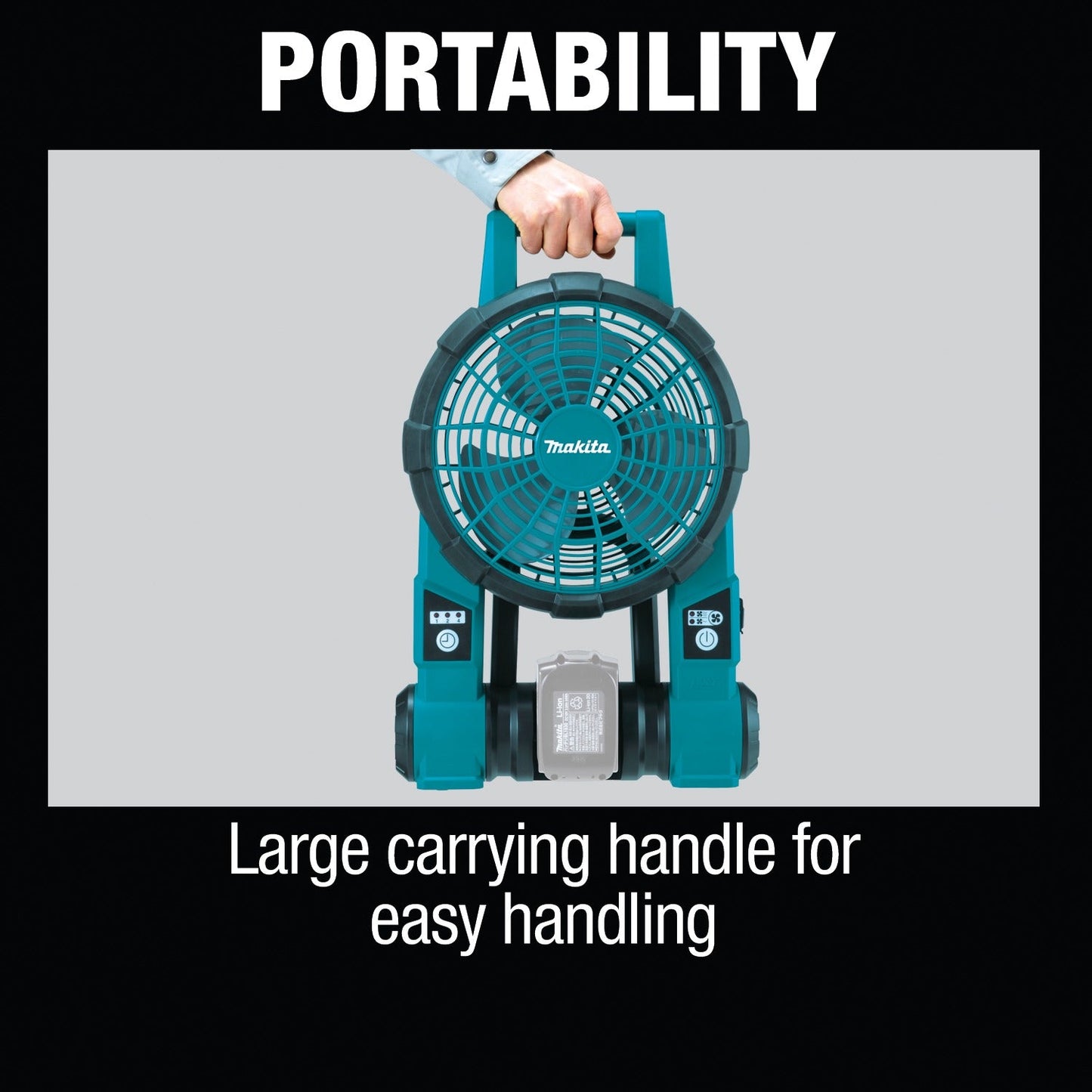 Makita DCF201Z 18V LXT® Lithium‘Ion Cordless/Corded 9" Fan, Tool Only