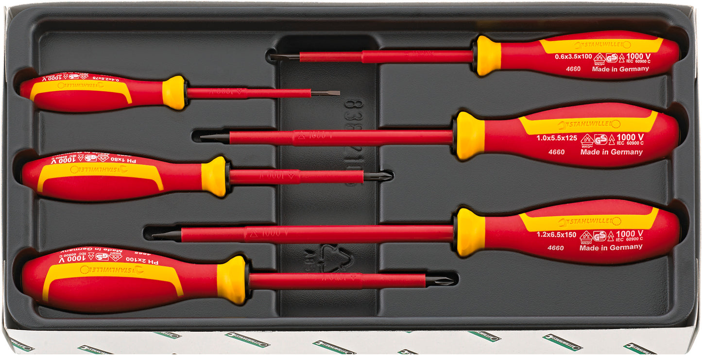 Stahlwille 96469515 4695/6 VDE-Schraubendreher-Satz 6tlg. Vde Screwdriver Set Drall+