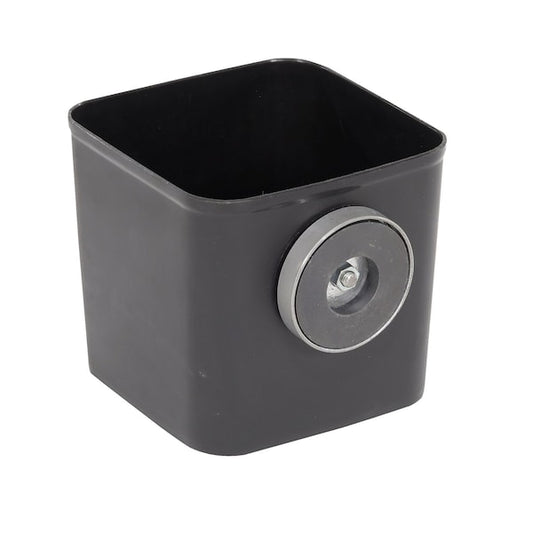 Vestil FTA-P-MSB-198 Plastic Fork Truck Magnetic Storage Bin 6-3/4 In. x 6-1/8 In. x 5-3/4 In. Black