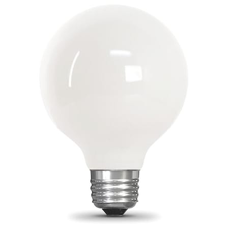 Feit Electric G2560W950CA/FIL/3/RP 5.5W (60W Replacement) Daylight (5000K) E26 Base G25 Globe Dimmable White Enhance Glass Filament LED (3-Pack)