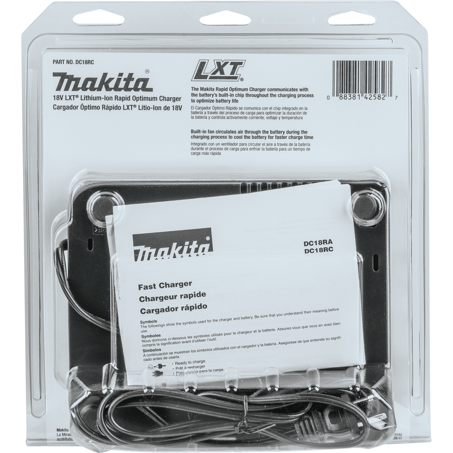 Makita DC18RC 18V LXT® Lithium‘Ion Rapid Optimum Charger