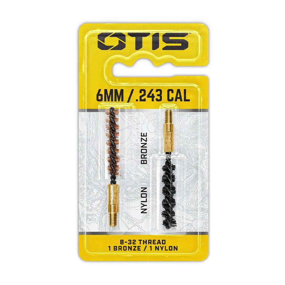 Otis FG-325-NB 6Mm/.243Cal Bore Brush 2 Pack (1 Nylon/1 Bronze)