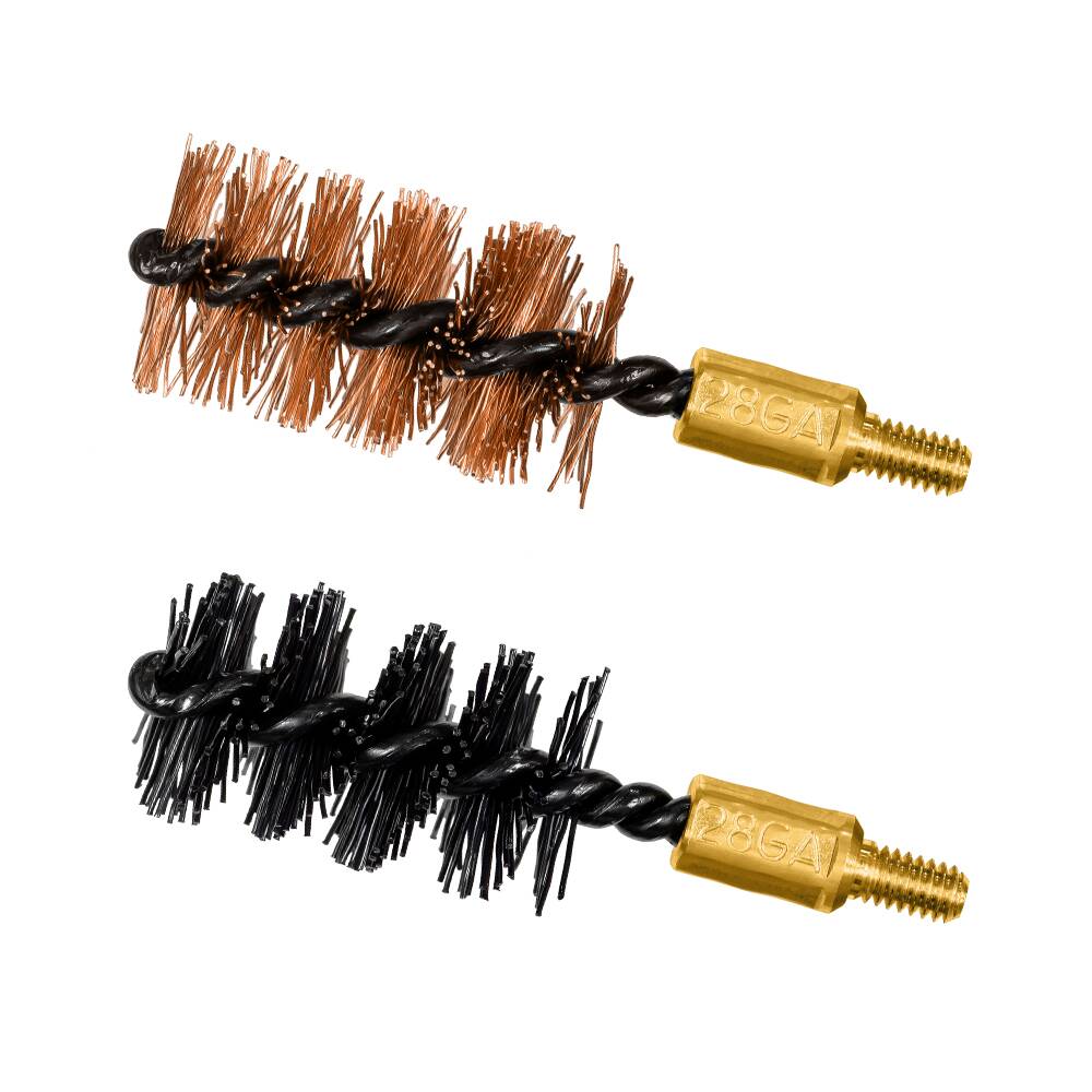 Otis FG-528-NB 28 Ga Bore Brush 2 Pack (1 Nylon/1 Bronze)