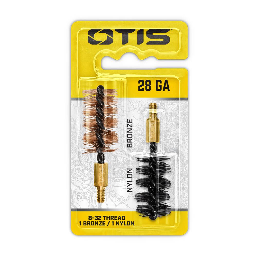 Otis FG-528-NB 28 Ga Bore Brush 2 Pack (1 Nylon/1 Bronze)