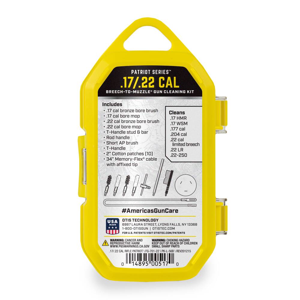 Otis FG-701-22 .17/.22 Cal Limited Breech Patriot Series® Rifle Cleaning Kit