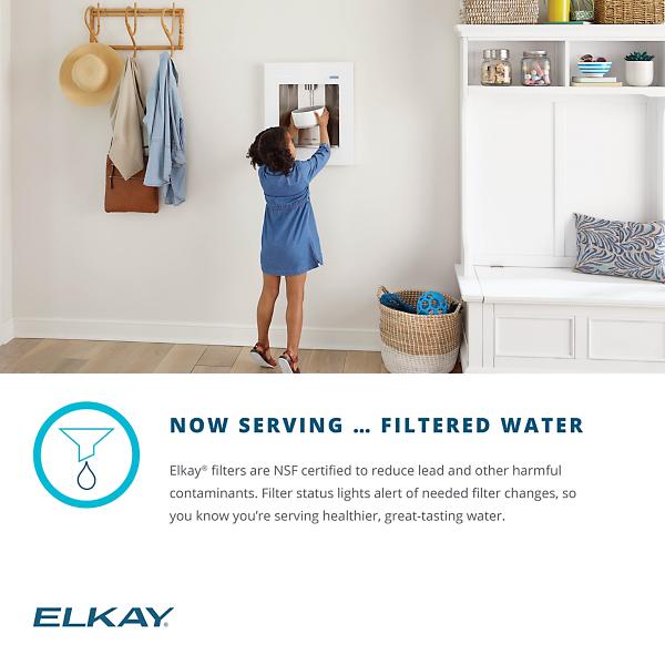 Elkay LBWD06WHK ezH2O Liv® Built-in Filtered Refrigerated Water Dispenser Remote Chiller Aspen White