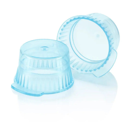 Globe Scientific 113143B Snap Cap Translucent Blue PE for 13mm Glass and Evacuated Tubes and 12mm Plastic Test Tubes