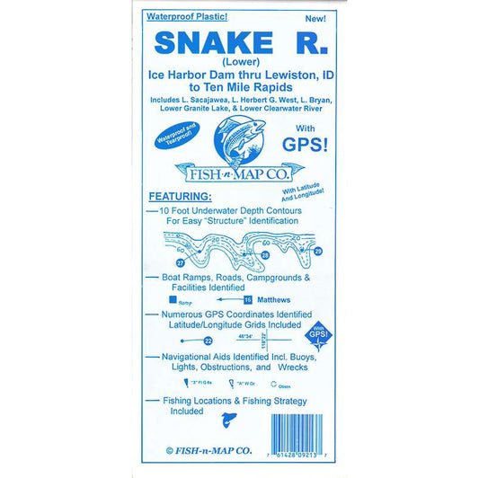 Paradise Clay FMC019 Fish-N-Map: Snake River (Lower)
