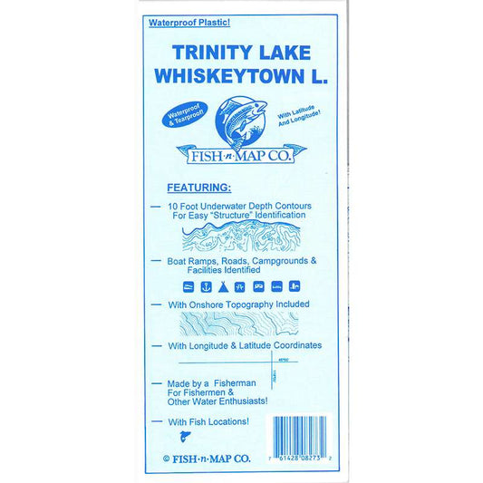 Paradise Clay FMC023 Fish-n-Map: Trinity Lake / Whiskeytown Lake