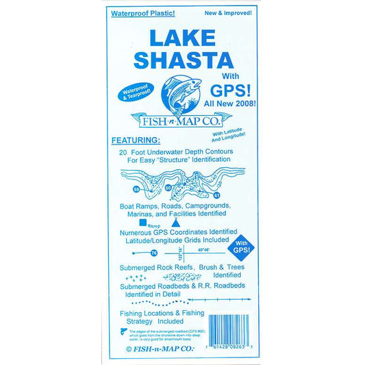 Paradise Clay FMC022 Fish-n-Map: Lake Shasta