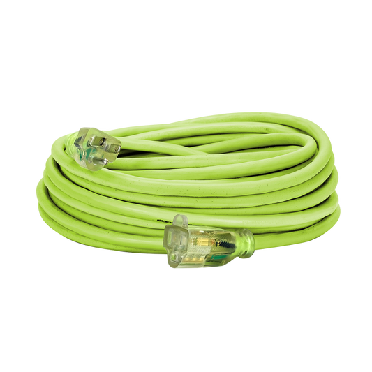 FlexZilla FZ512730 Pro Extension Cord, 14/3 AWG SJTW, 50', Outdoor, Lighted Plug