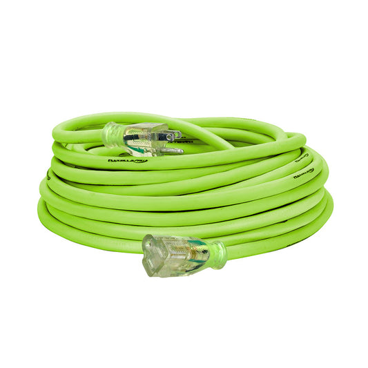 FlexZilla FZ512830 Pro Extension Cord, 12/3 AWG SJTW, 50', Outdoor, Lighted Plug