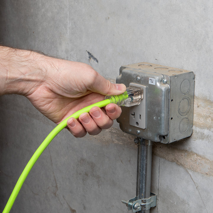 FlexZilla FZ512725 Pro Extension Cord, 14/3 AWG SJTW, 25', Outdoor, Lighted Plug