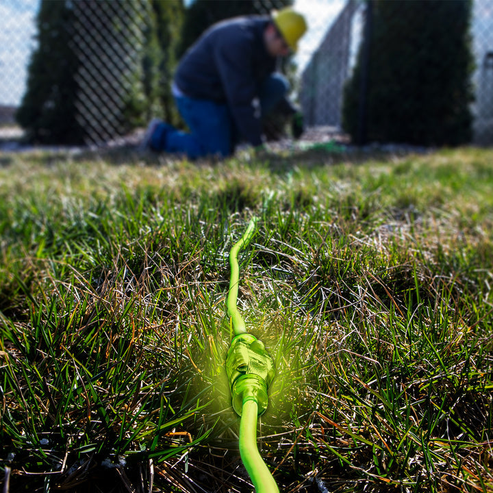 FlexZilla FZ512935 Pro Extension Cord, 10/3 AWG SJTW, 100', Outdoor, Lighted Plug