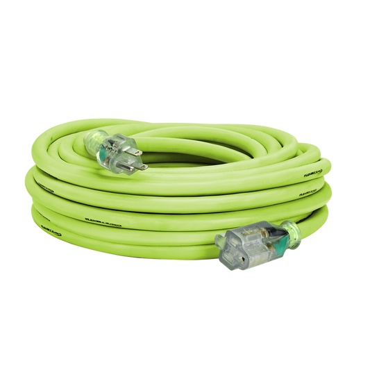 FlexZilla FZ512930 Pro Extension Cord, 10/3 AWG SJTW, 50', Outdoor, Lighted Plug