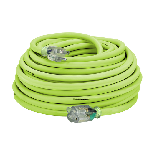 FlexZilla FZ512935 Pro Extension Cord, 10/3 AWG SJTW, 100', Outdoor, Lighted Plug