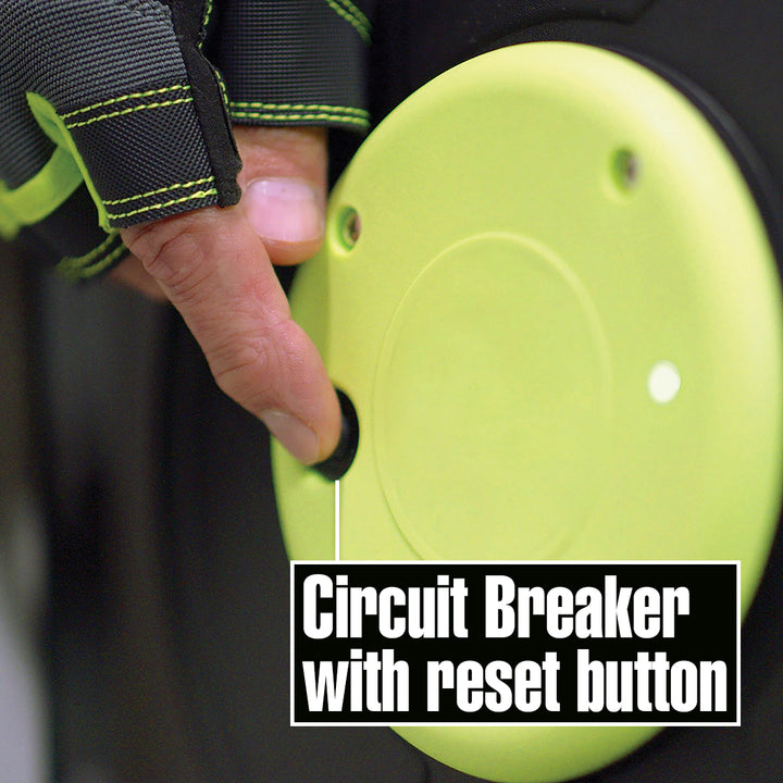 FlexZilla FZ8160253 Retractable Extension Cord Reel, 25', 16/3 AWG SJTOW, Grounded Triple Tap Outlet, Indoor/Dry Locations