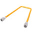 Jones Stephens G70115 3/8" OD (1/4" ID) X 24" Long, 1/2" Female Pipe Thread X 1/2" Female Pipe Thread, Yellow Coated Corrugated Stainless Steel Gas Connector