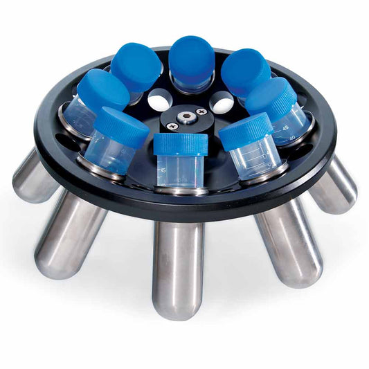 Globe Scientific GCC-MP-50ML8 Rotor for use with GCC-MP Series Multi-Purpose Clinical Centrifuges Aluminum Alloy 5000rpm max 8-Place for 50mL Centrifuge Tubes
