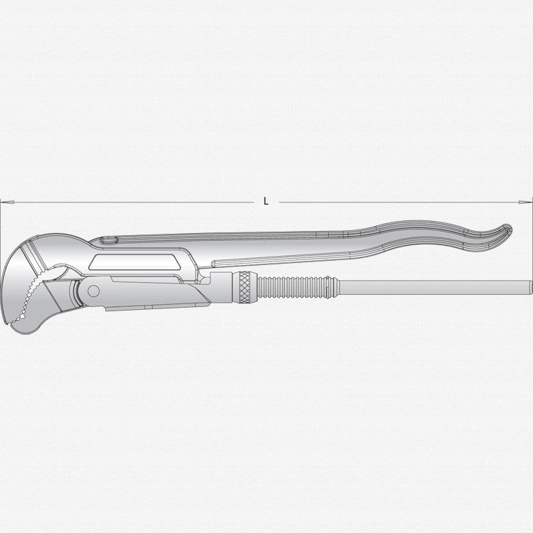 Gedore 4500220 100 1.1/2 Pipe wrench ECK-SCHWEDE-snap 1.1/2"