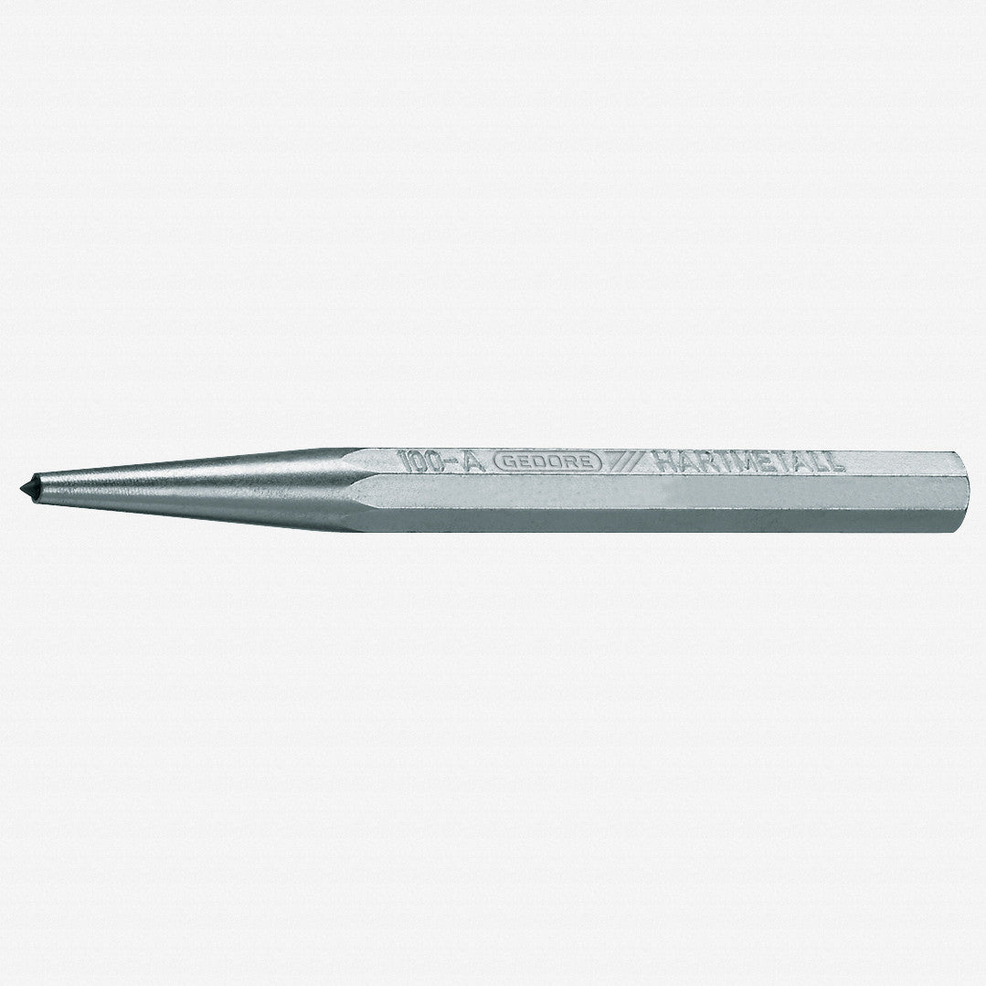 Gedore 8721720 100 A-10 Center Punch with Carbide Tip, 120x10x4 mm